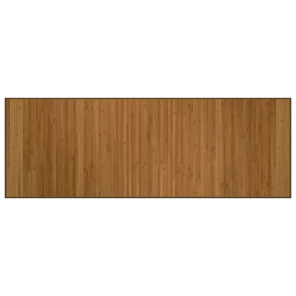 gulvtæppe 70x200 cm rektangulær bambus brun