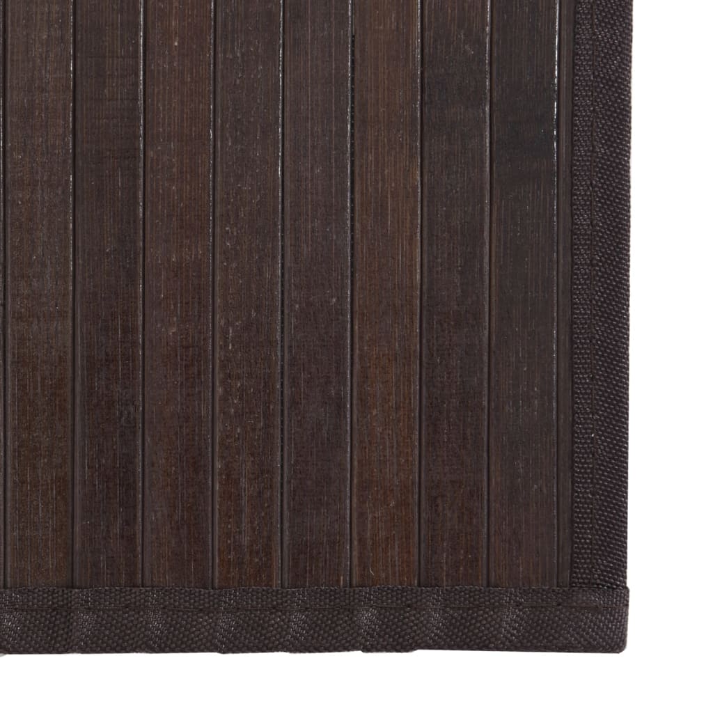 gulvtæppe 70x200 cm rektangulær bambus mørkebrun