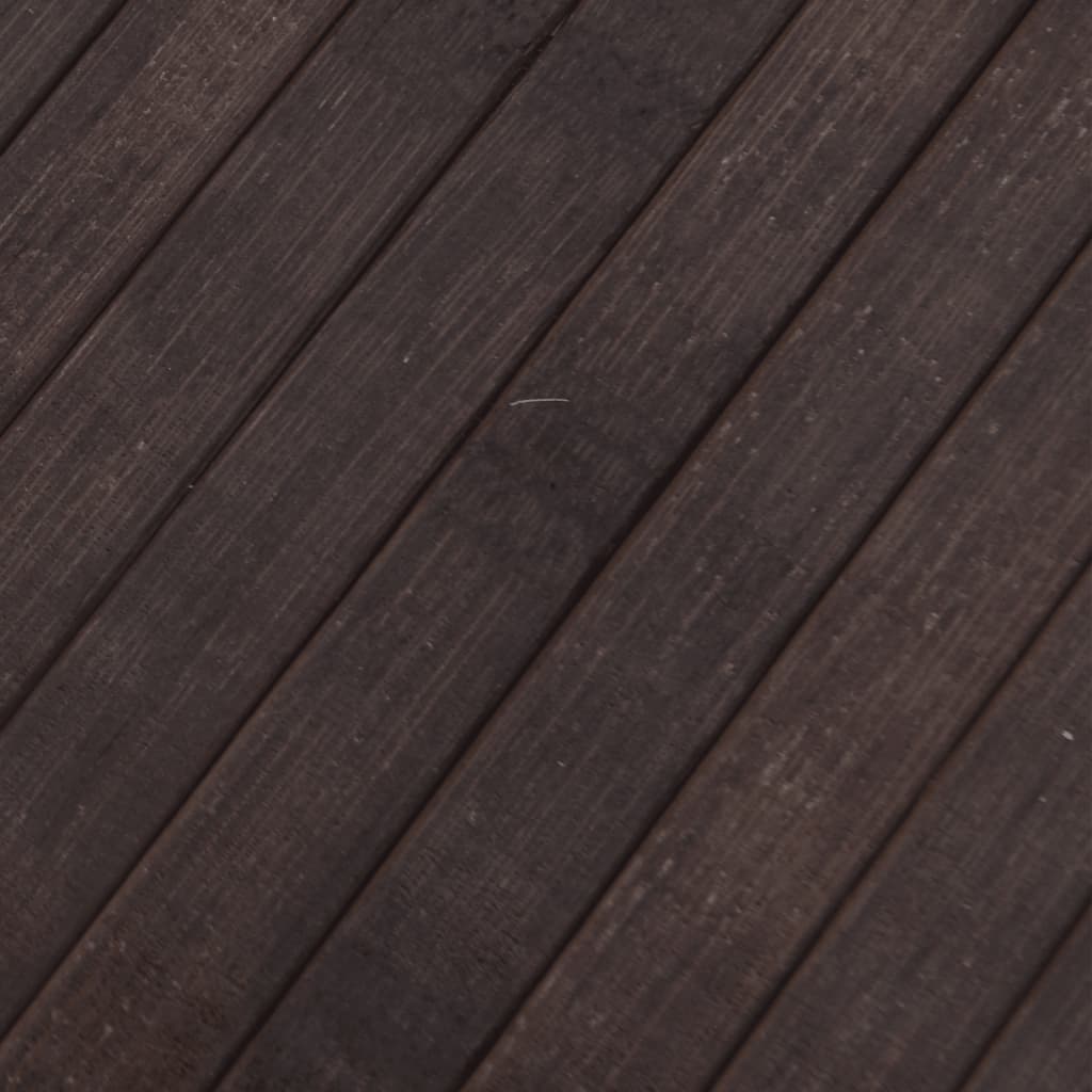 gulvtæppe 70x200 cm rektangulær bambus mørkebrun
