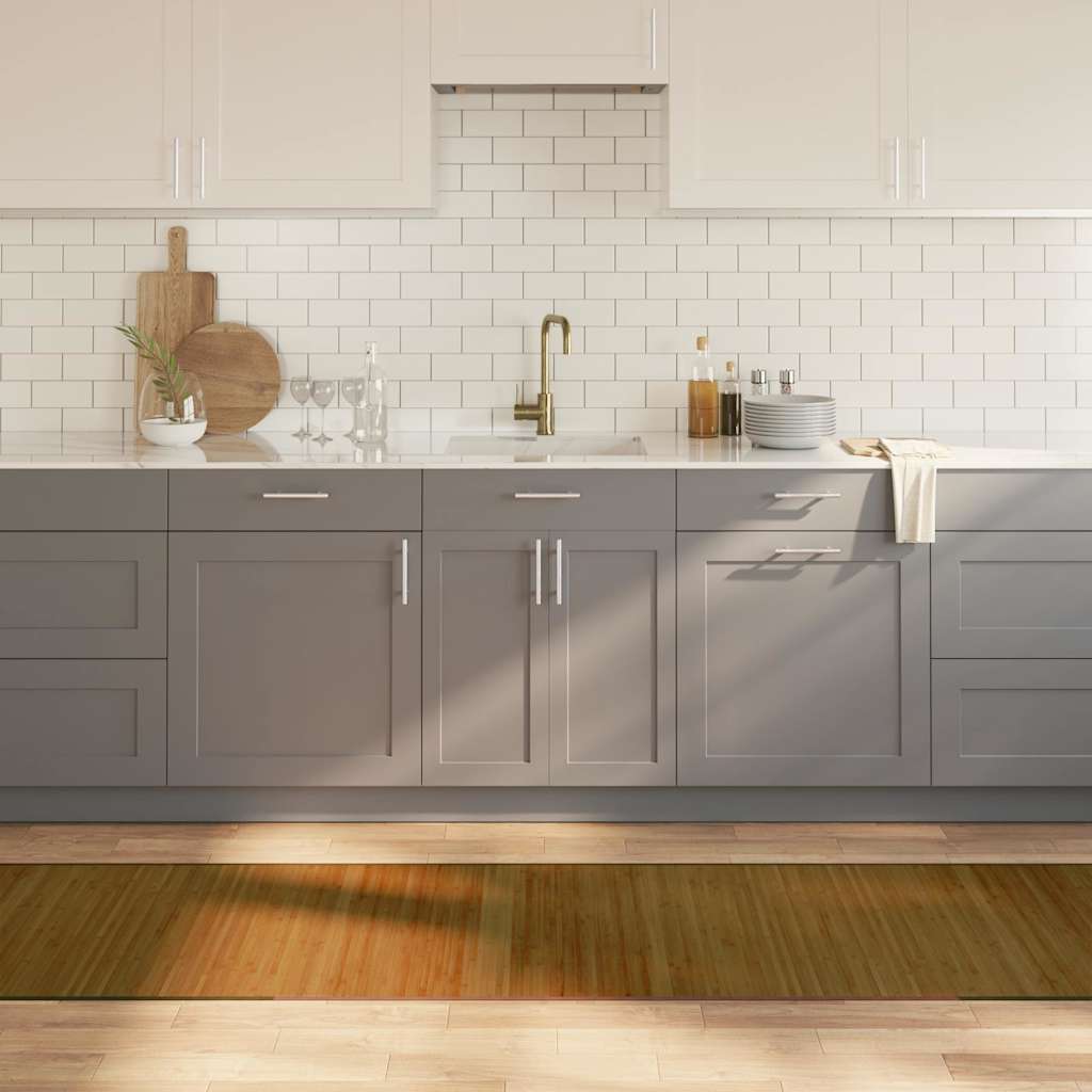 gulvtæppe 70x300 cm rektangulær bambus brun