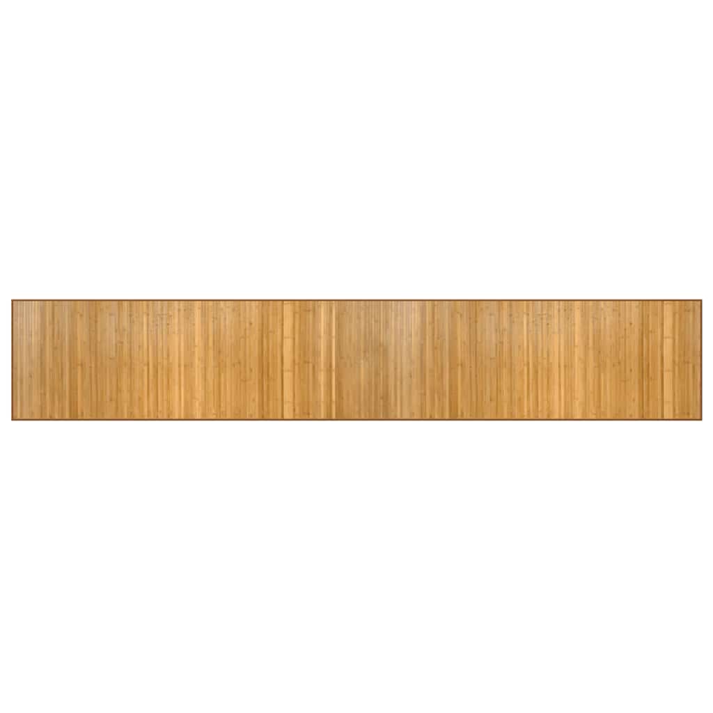 gulvtæppe 70x400 cm rektangulær bambus naturfarvet