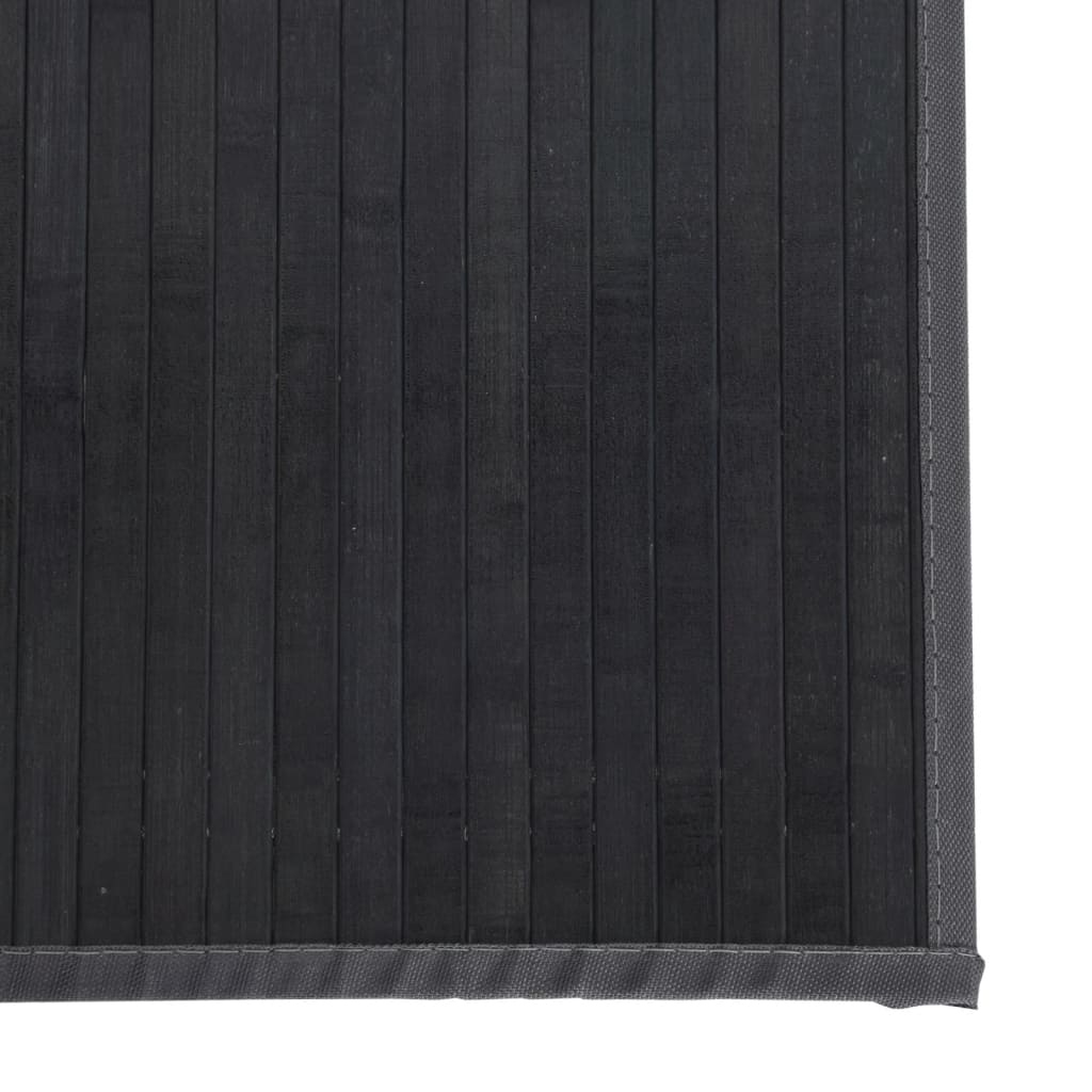 gulvtæppe 70x400 cm rektangulær bambus grå