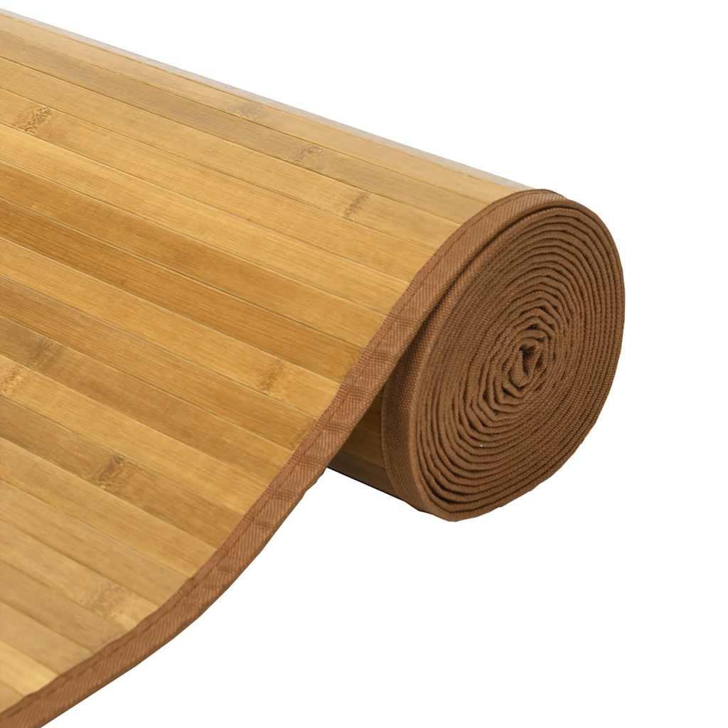 gulvtæppe 80x100 cm rektangulær bambus naturfarvet