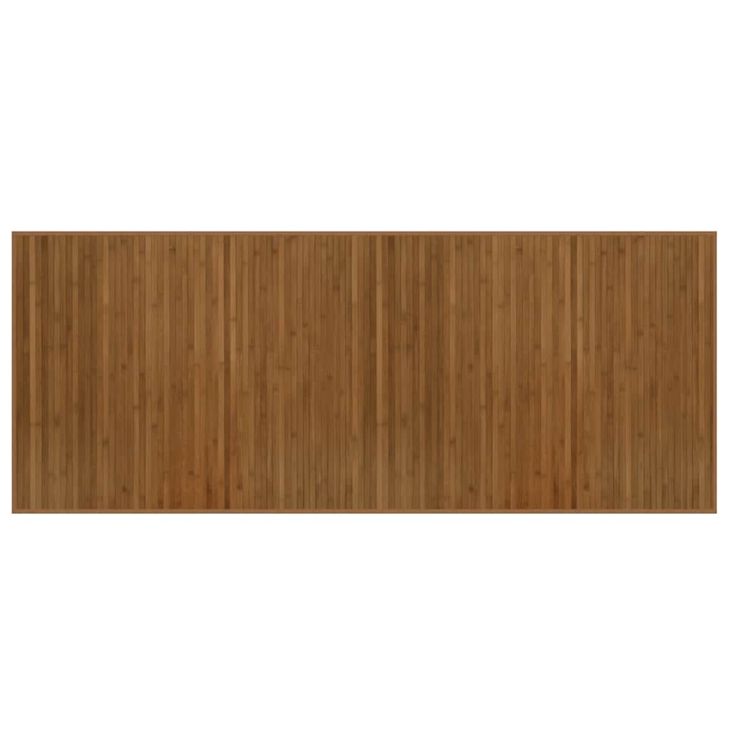 gulvtæppe 80x200 cm rektangulær bambus brun