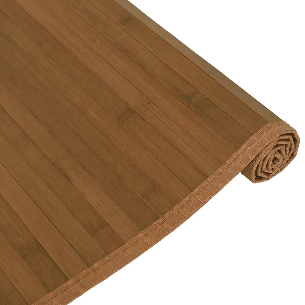 gulvtæppe 80x200 cm rektangulær bambus brun