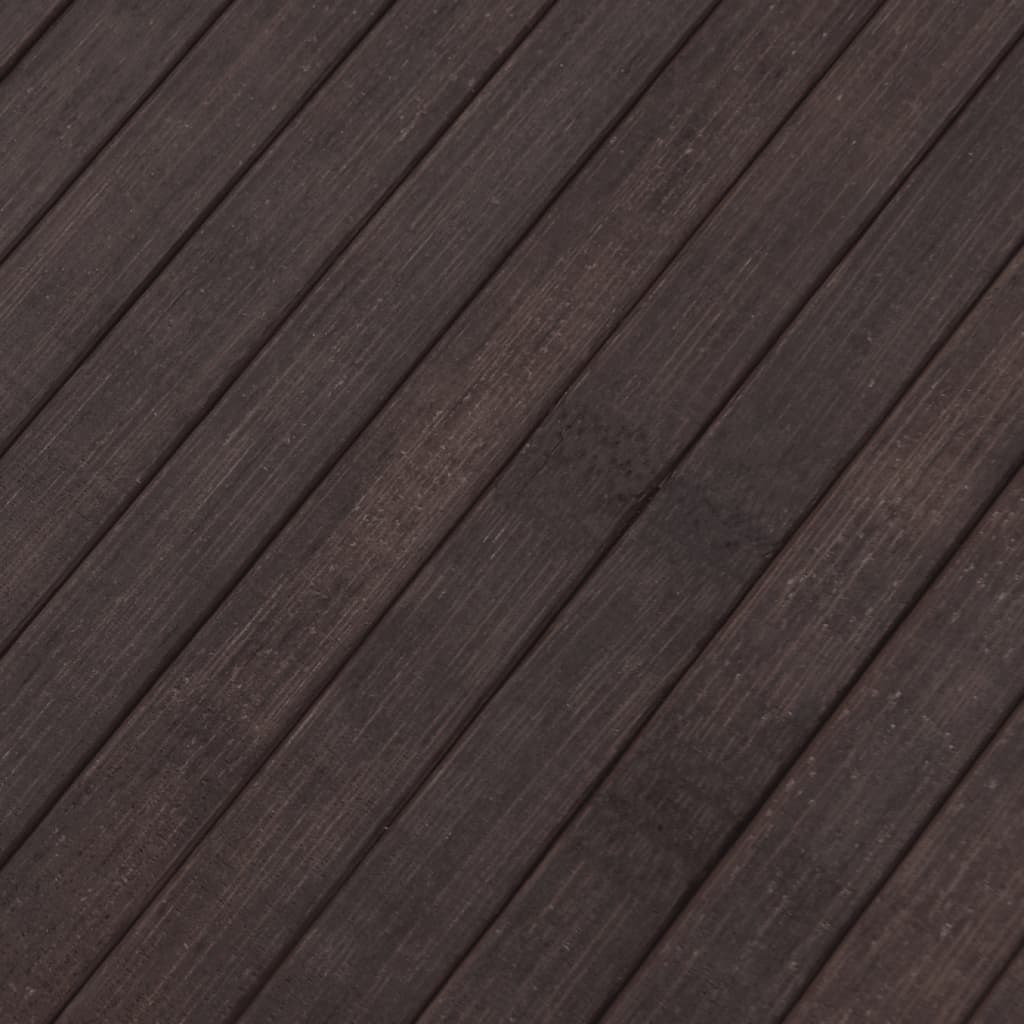 gulvtæppe 80x200 cm rektangulær bambus mørkebrun