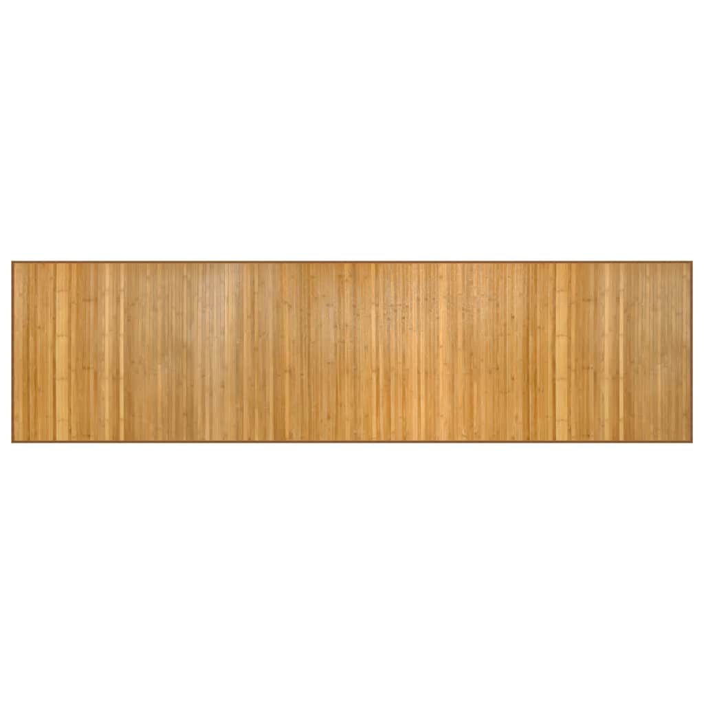 gulvtæppe 80x300 cm rektangulær bambus naturfarvet