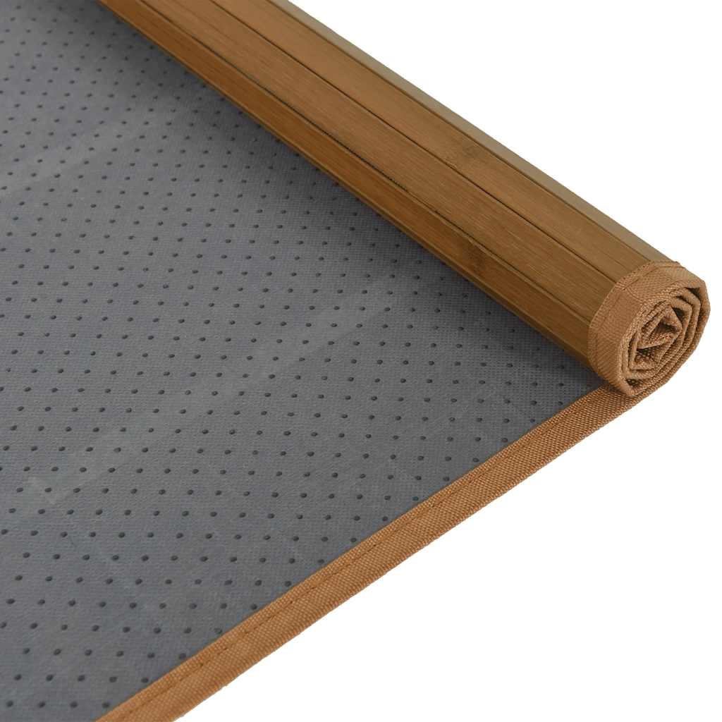 gulvtæppe 80x300 cm rektangulær bambus brun