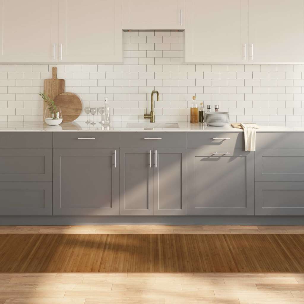 gulvtæppe 80x300 cm rektangulær bambus brun