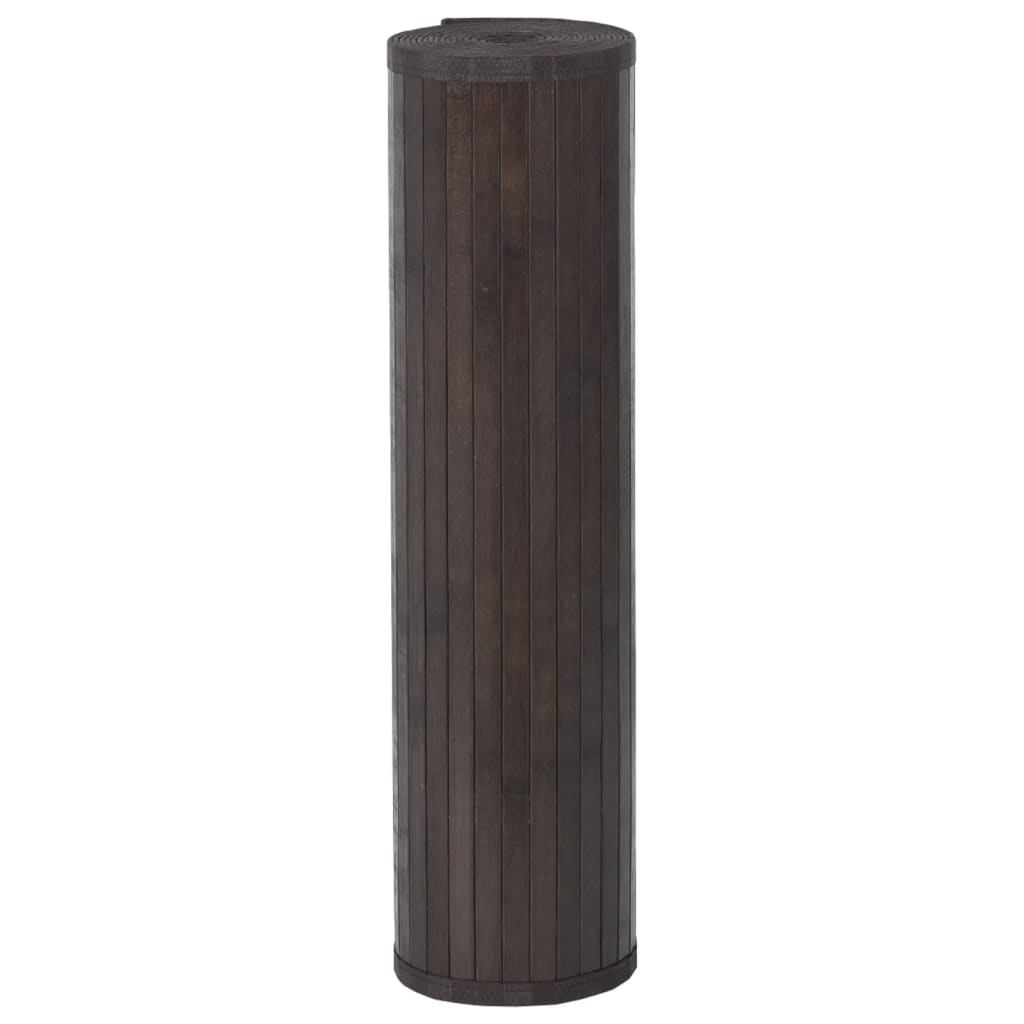 gulvtæppe 80x300 cm rektangulær bambus mørkebrun