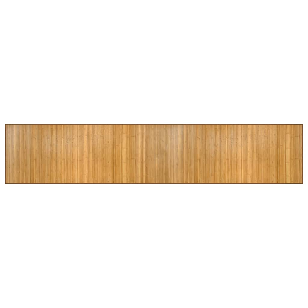 gulvtæppe 80x400 cm rektangulær bambus naturfarvet