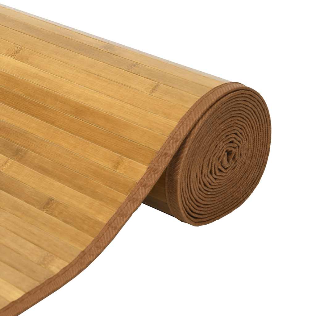 gulvtæppe 80x400 cm rektangulær bambus naturfarvet