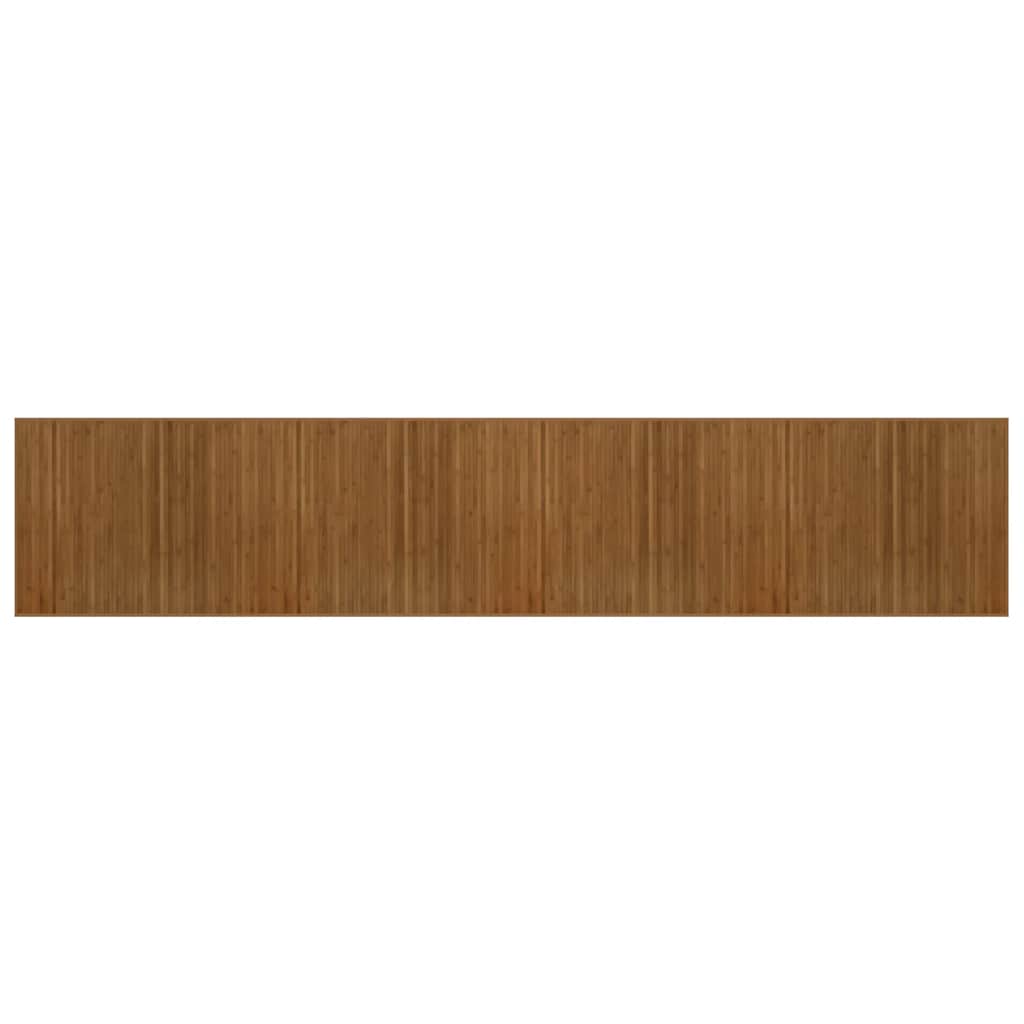 gulvtæppe 80x400 cm rektangulær bambus brun