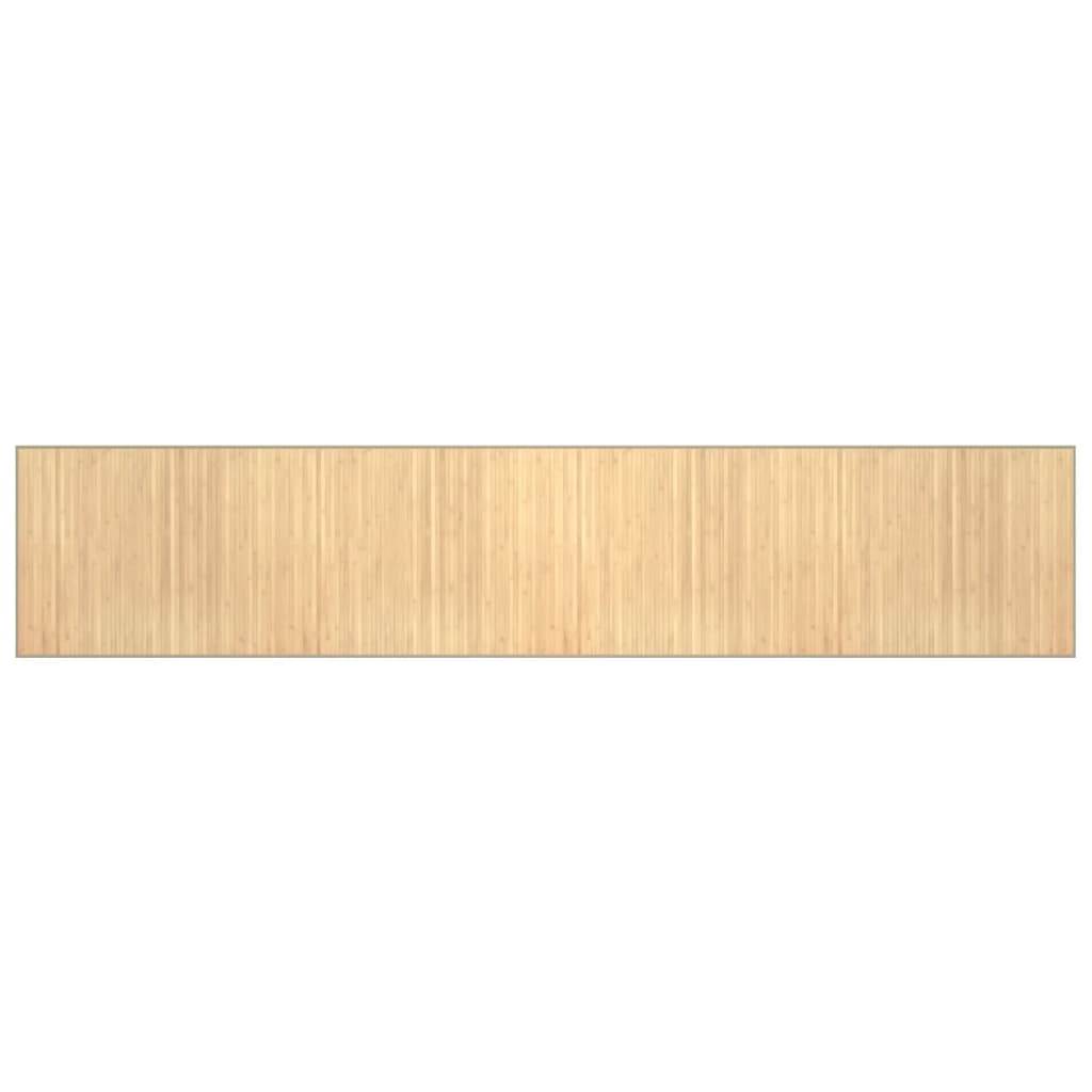 gulvtæppe 80x400 cm rektangulær bambus lys naturfarvet