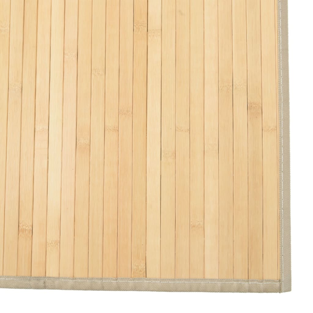 gulvtæppe 80x400 cm rektangulær bambus lys naturfarvet