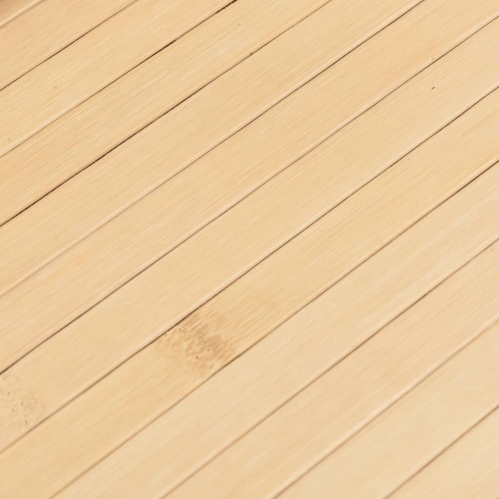 gulvtæppe 80x400 cm rektangulær bambus lys naturfarvet