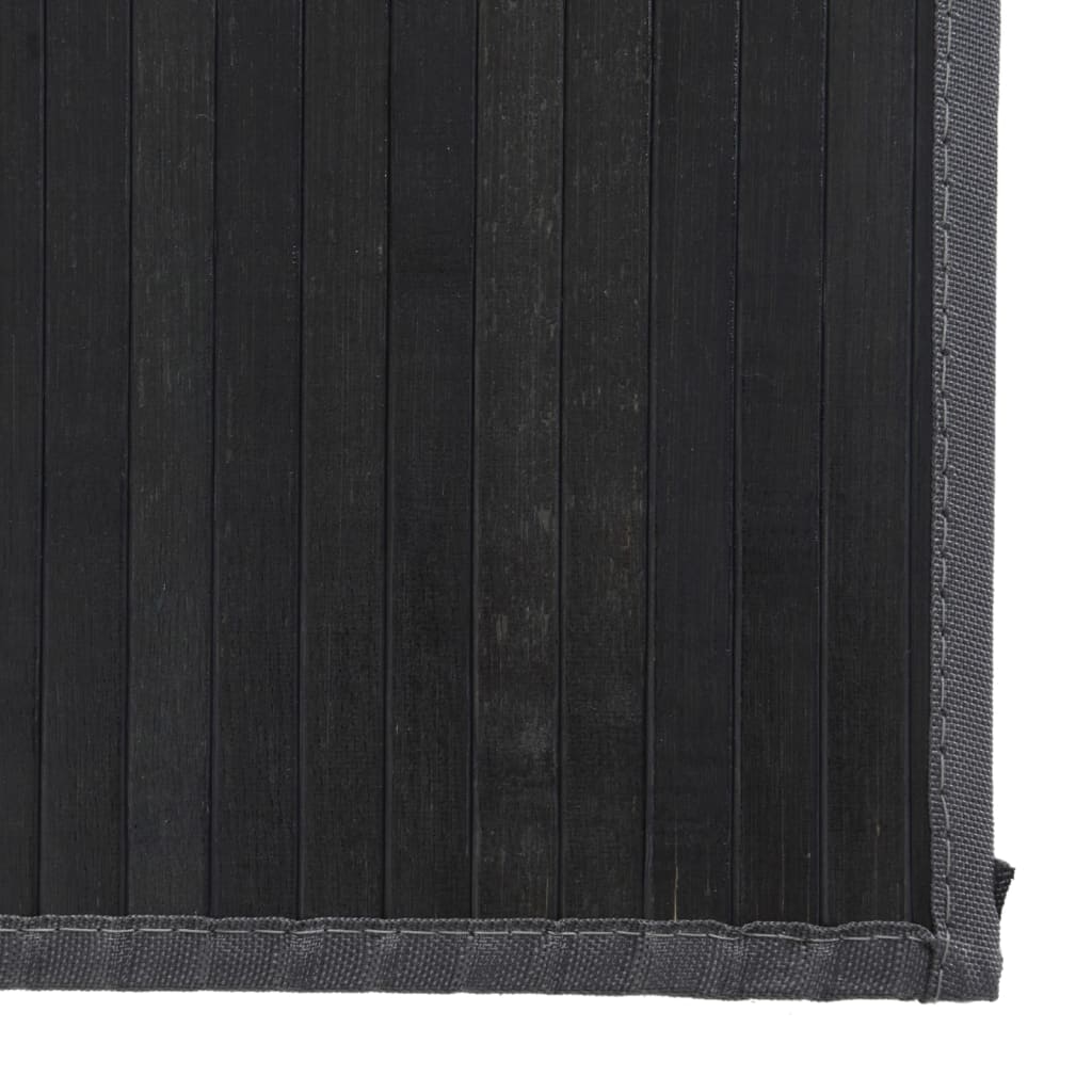 gulvtæppe 80x500 cm rektangulær bambus grå