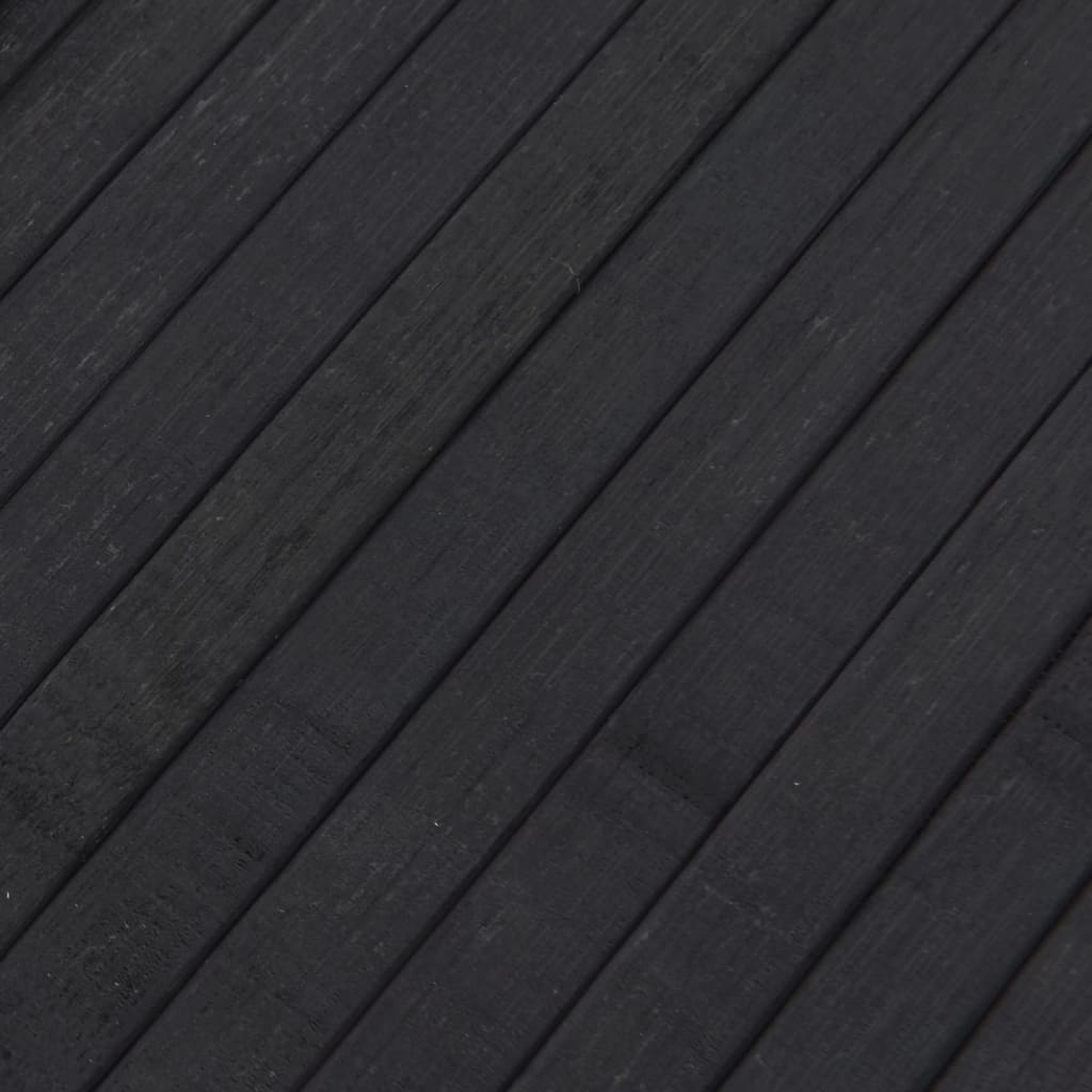 gulvtæppe 80x500 cm rektangulær bambus grå