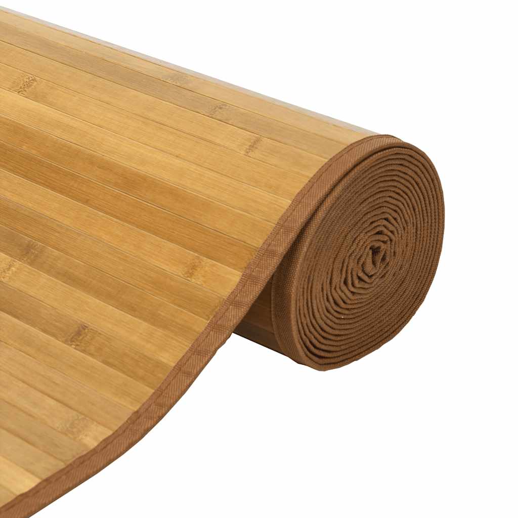gulvtæppe 80x1000 cm rektangulær bambus naturfarvet