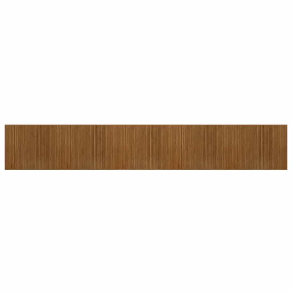 gulvtæppe 80x1000 cm rektangulær bambus brun