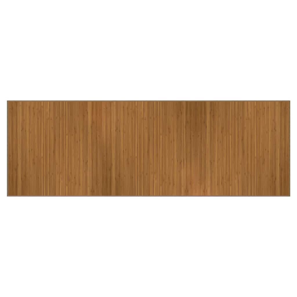 gulvtæppe 100x300 cm rektangulær bambus brun