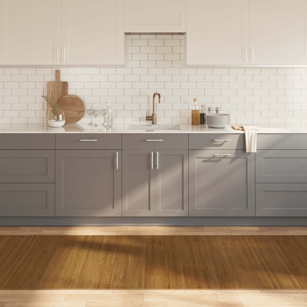 gulvtæppe 100x300 cm rektangulær bambus brun
