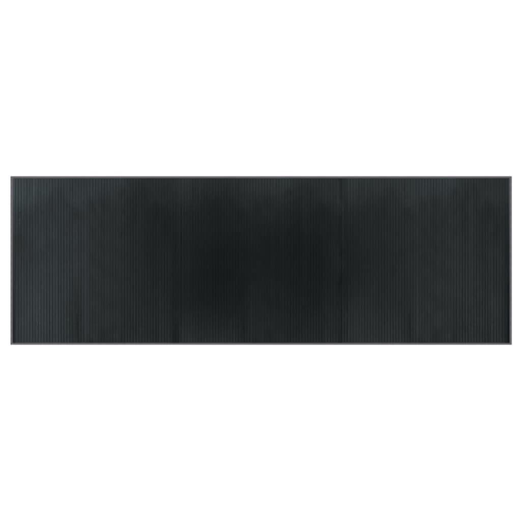 gulvtæppe 100x300 cm rektangulær bambus grå