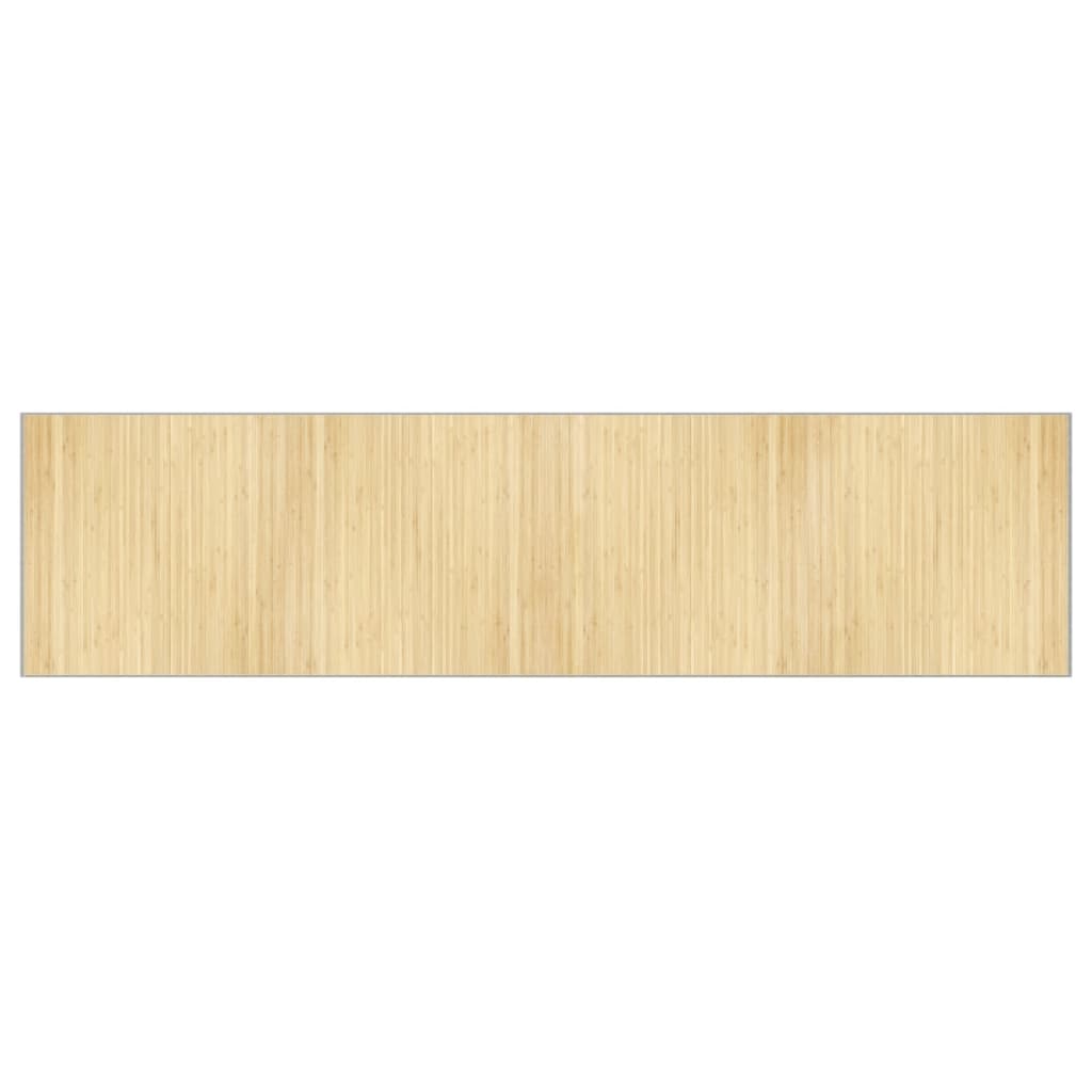 gulvtæppe 100x400 cm rektangulær bambus lys naturfarvet
