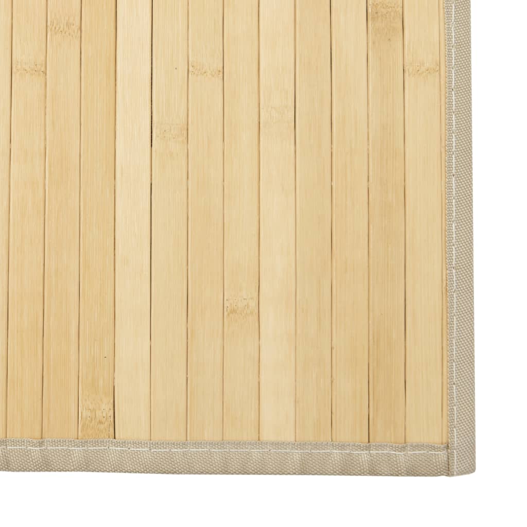 gulvtæppe 100x400 cm rektangulær bambus lys naturfarvet