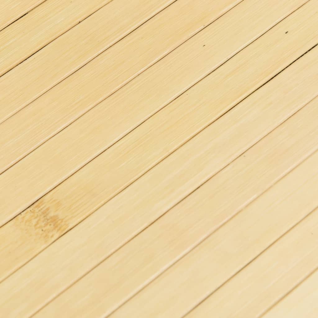gulvtæppe 100x400 cm rektangulær bambus lys naturfarvet