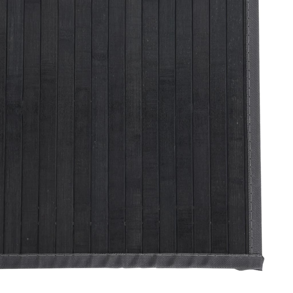 gulvtæppe 100x500 cm rektangulær bambus grå