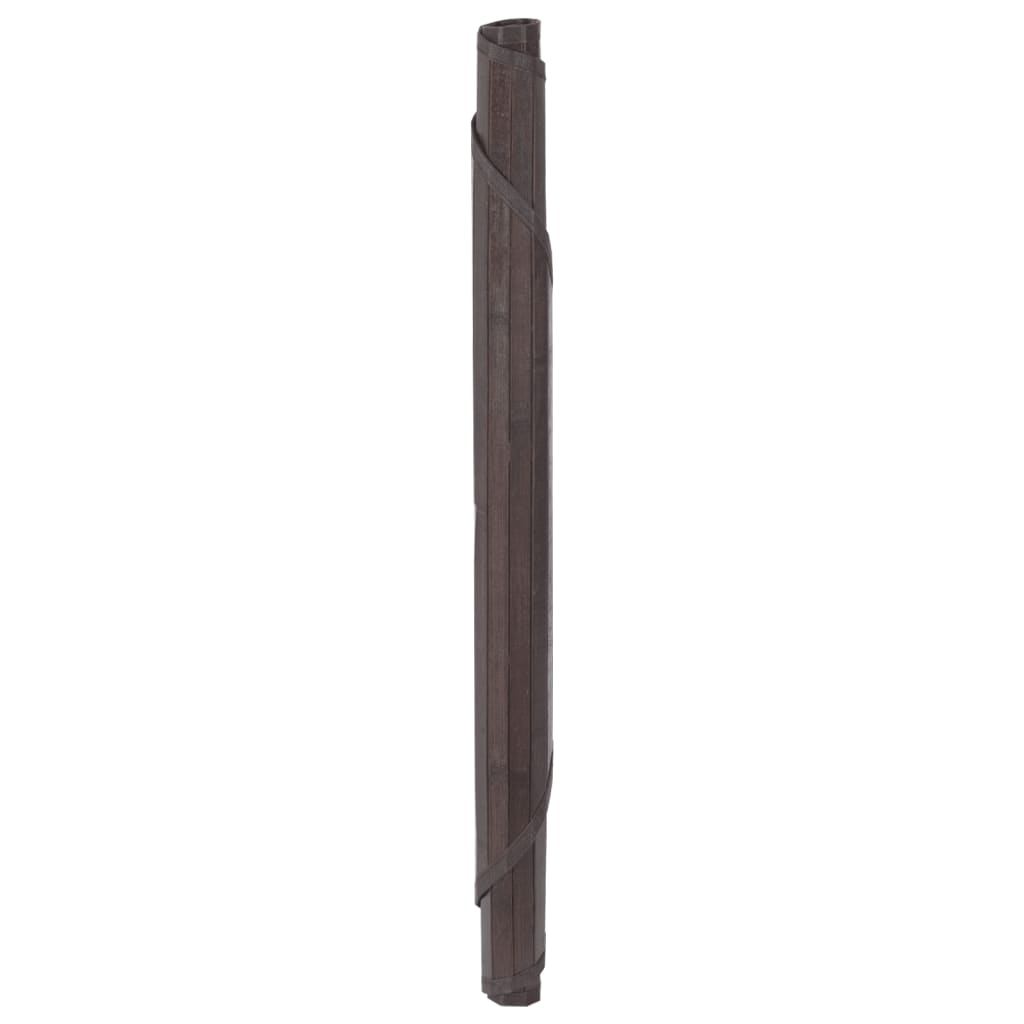 vidaXL gulvtæppe 60 cm bambus mørkebrun