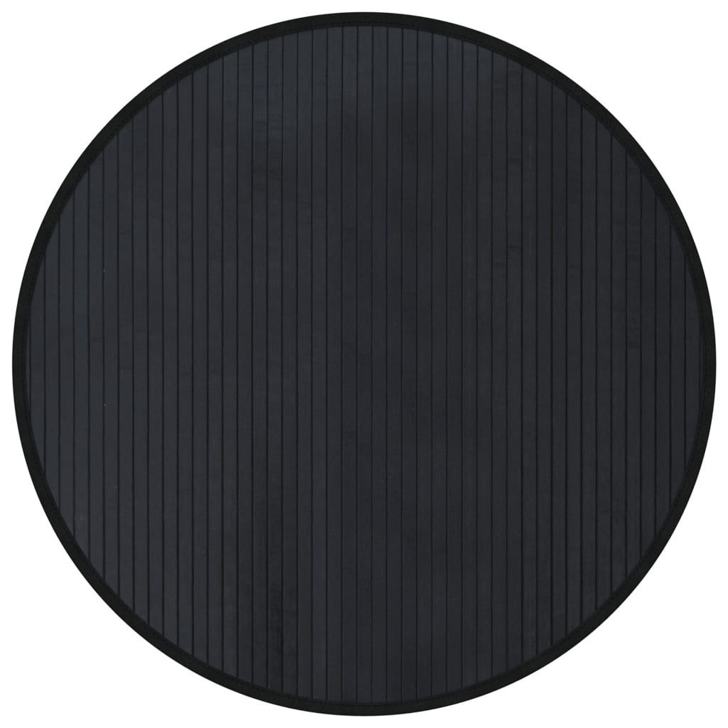 gulvtæppe 80 cm bambus sort