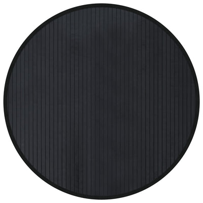 gulvtæppe 80 cm bambus sort