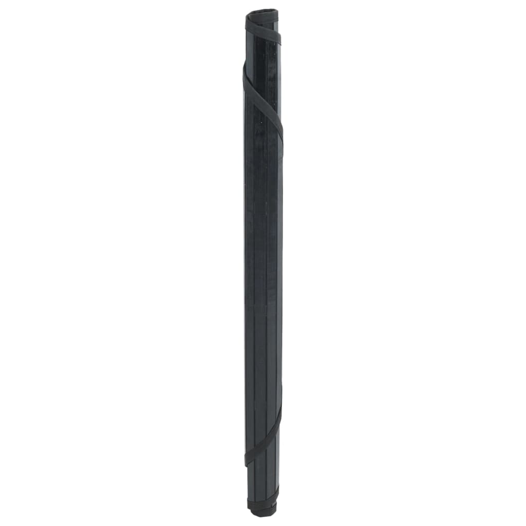 gulvtæppe 80 cm bambus sort