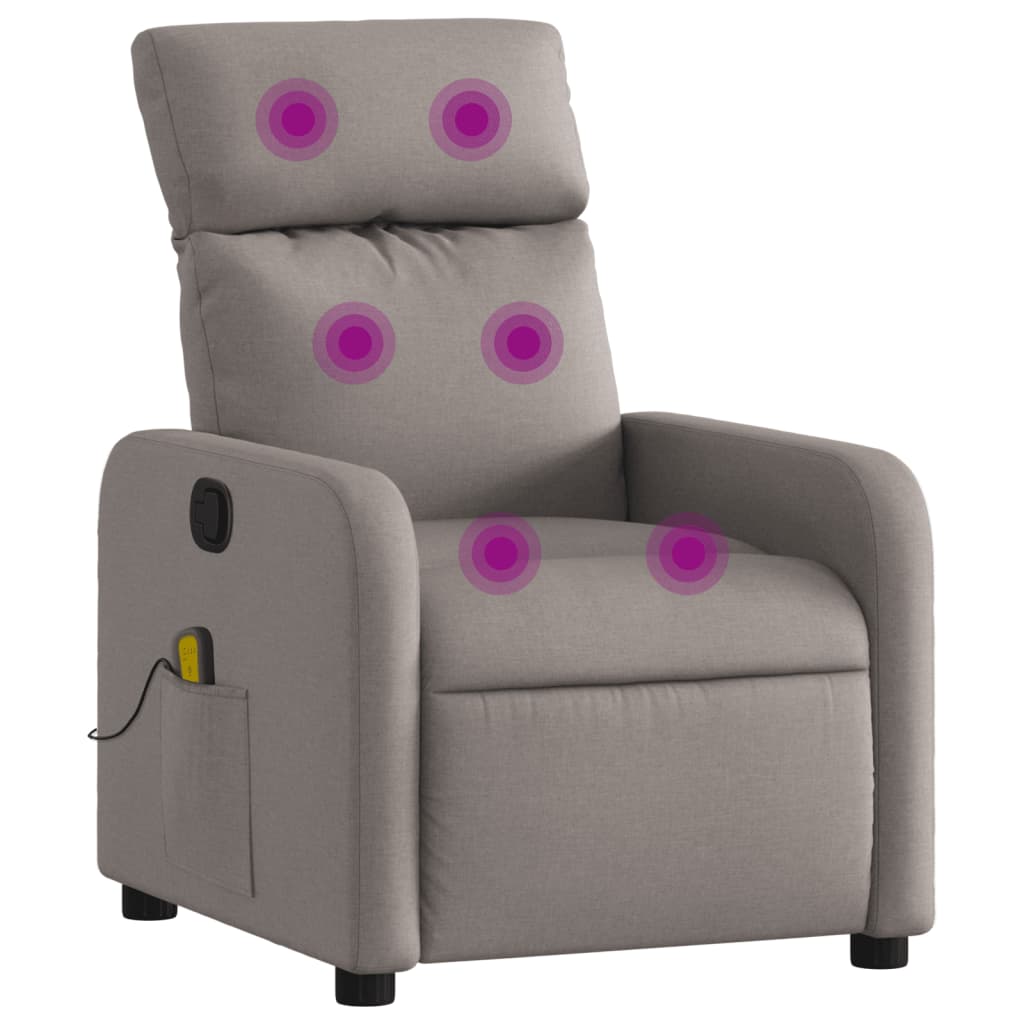 massagestol stof gråbrun