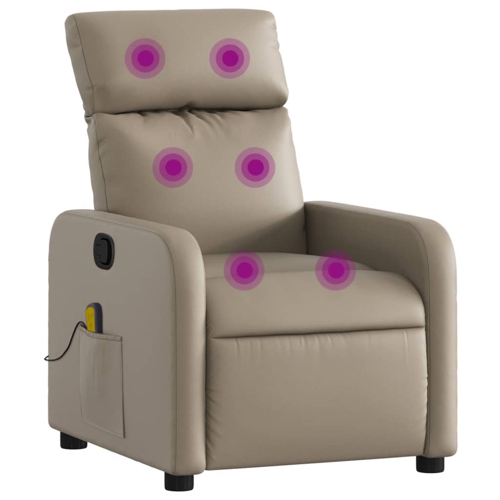 massagestol kunstlæder cappuccino