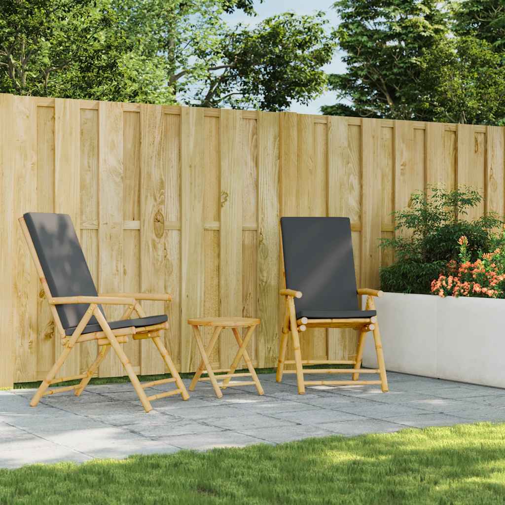 foldbart havebord Ø45x45 cm bambus
