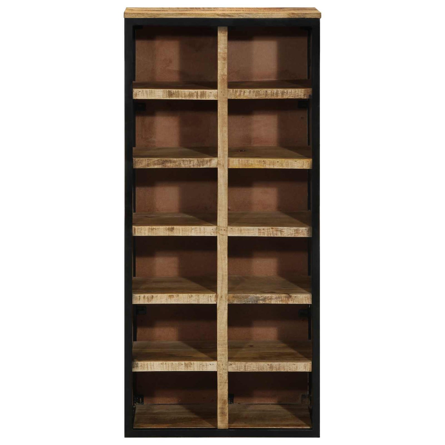 Sko skab 50 x 30 x 110 cm Massivt mangotræ Brun