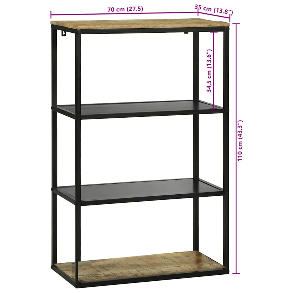 Bogreol 70 x 35 x 110 cm Massivt mangotræ