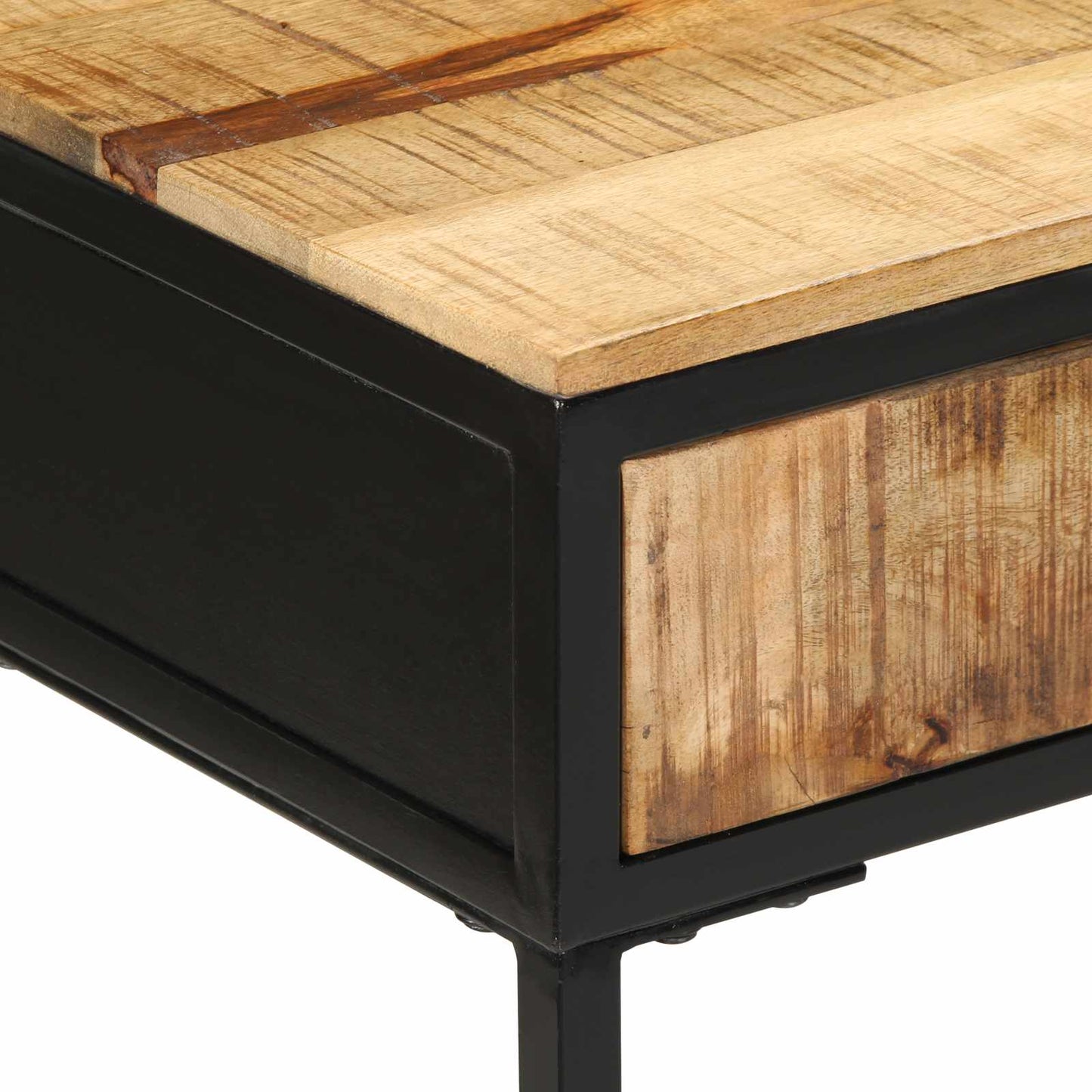 Konsolbord Brun 100 x 55 x 89,5 cm Massiv mango træ og metal