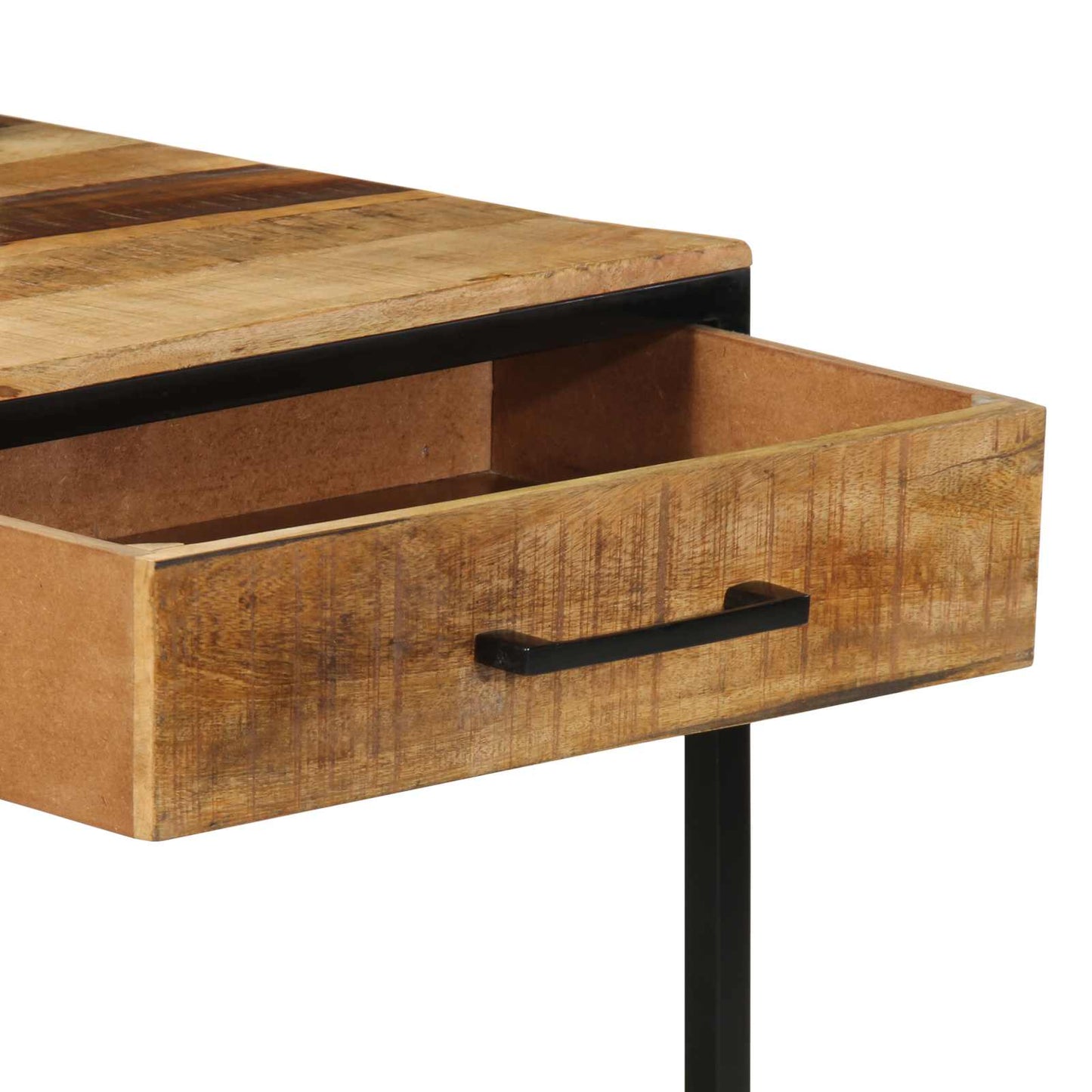 Konsolbord Brun 100 x 55 x 89,5 cm Massiv mango træ og metal