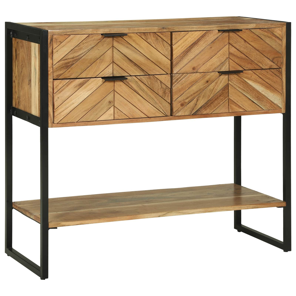 Konsolbord med skuffe Brun 90 x 35 x 80 cm Massivt Akacietræ