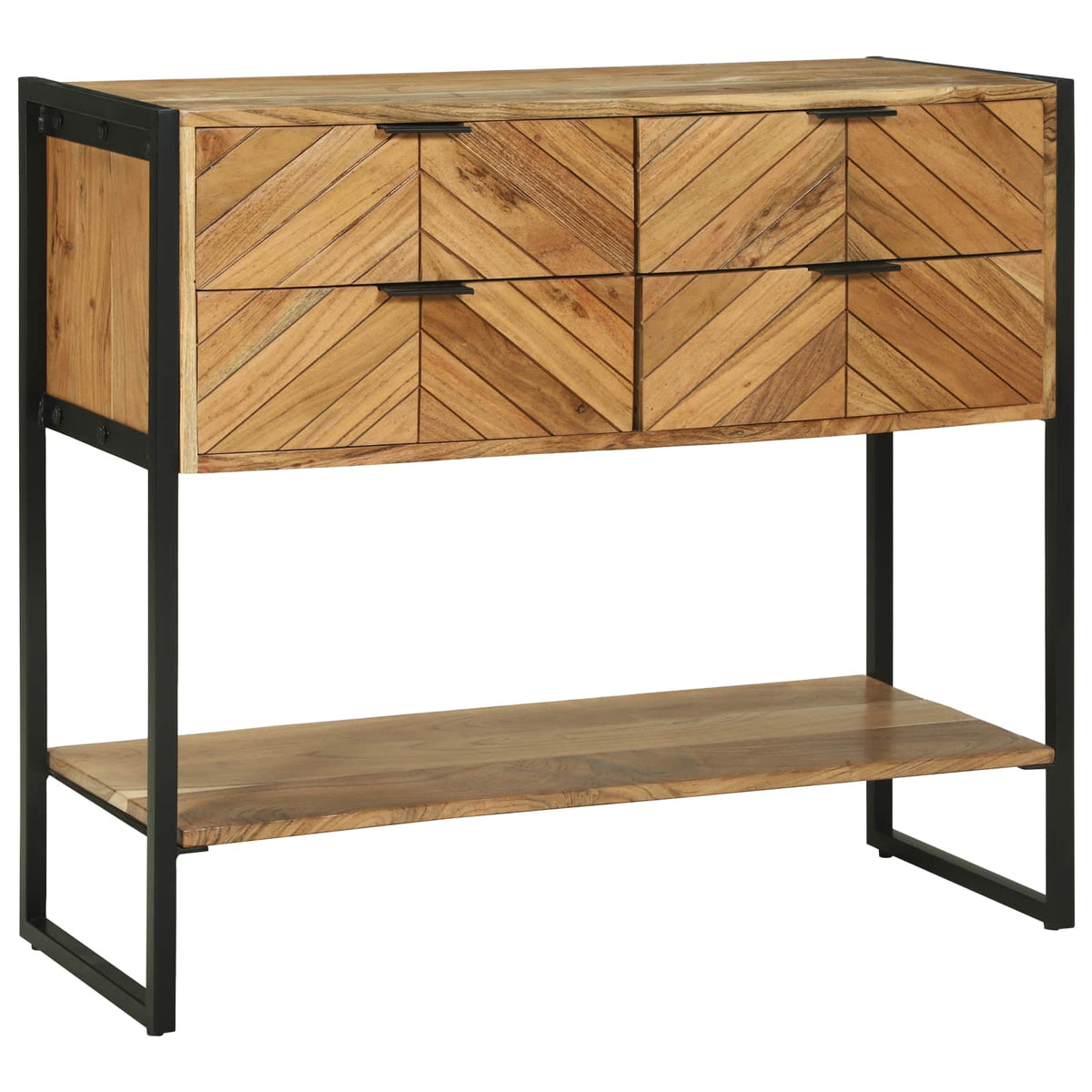 Konsolbord med skuffe Brun 90 x 35 x 80 cm Massivt Akacietræ