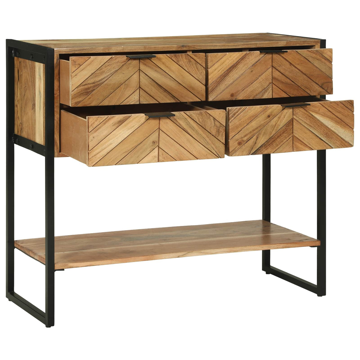 Konsolbord med skuffe Brun 90 x 35 x 80 cm Massivt Akacietræ