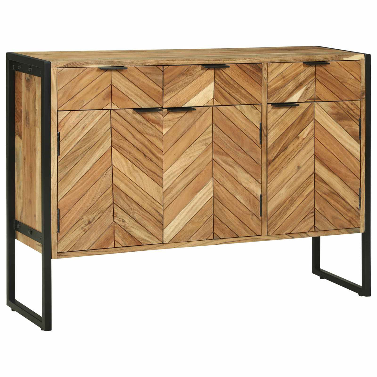 Sideboard 100 x 30 x 75 cm Massivt akacietræ