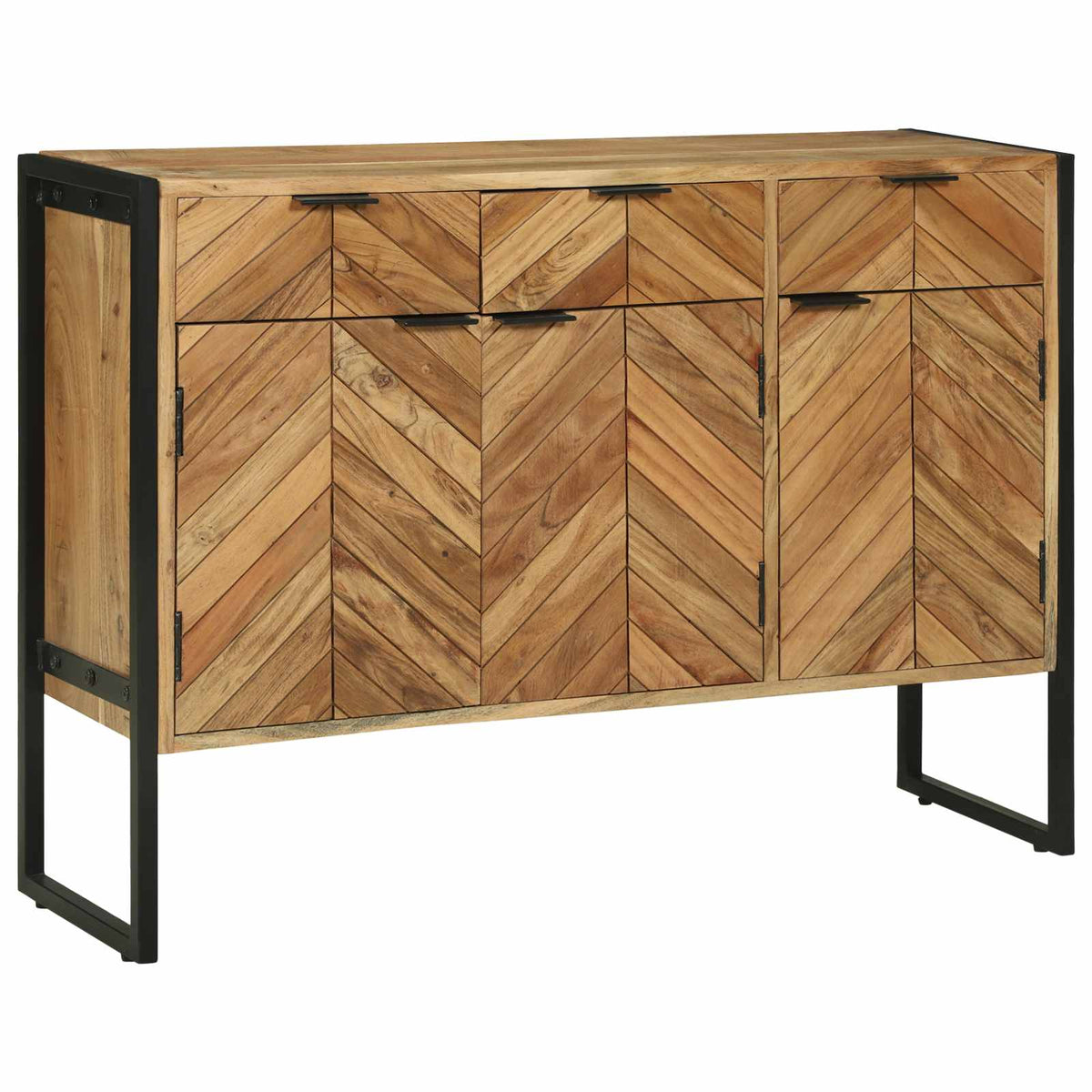 Sideboard 100 x 30 x 75 cm Massivt akacietræ