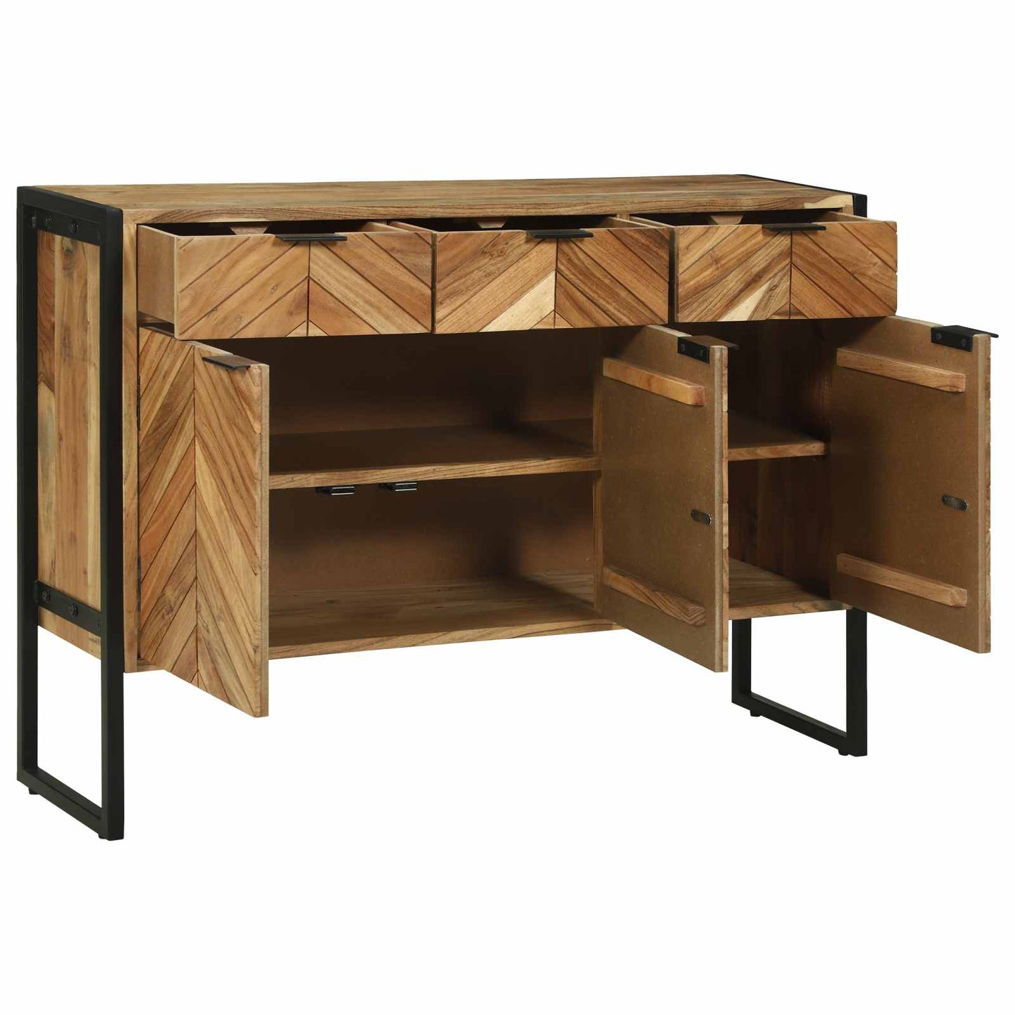 Sideboard 100 x 30 x 75 cm Massivt akacietræ