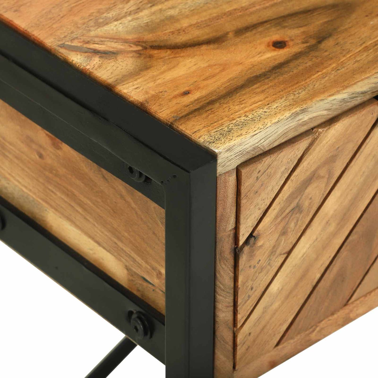 Klædeskab Brun 100 x 40 x 120 cm Massivt Akacietræ