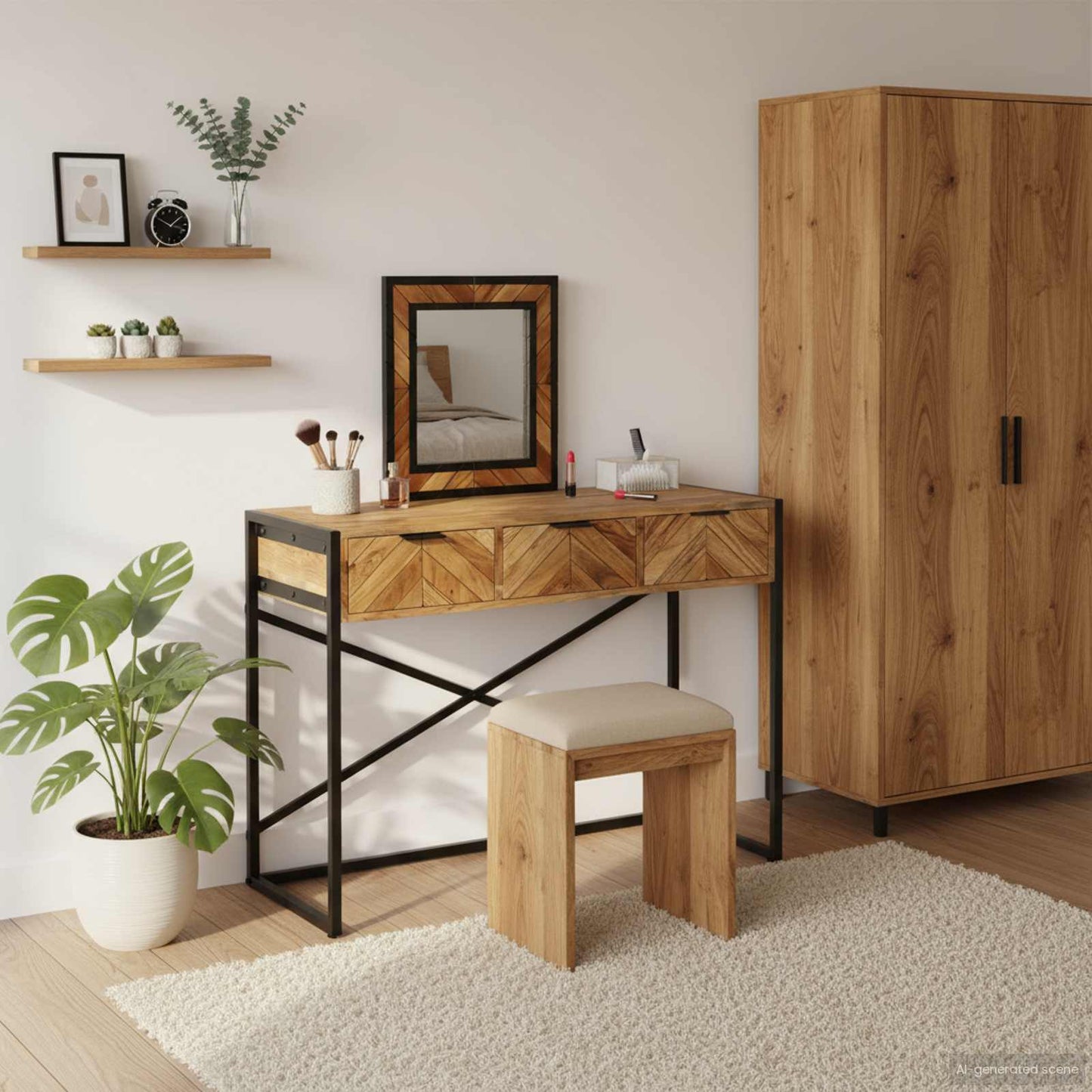 Klædeskab Brun 100 x 40 x 120 cm Massivt Akacietræ